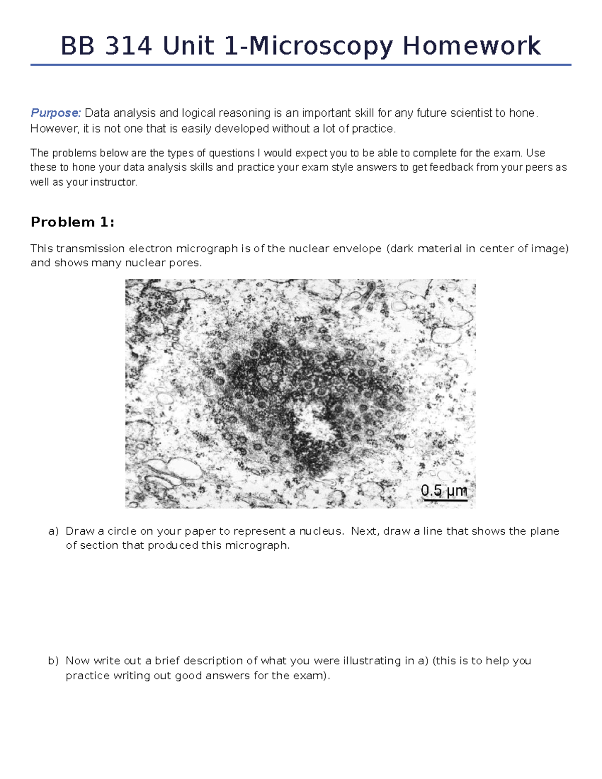 BB 314 Unit 1 - Microscopy Homework Insights and Practice - Studocu