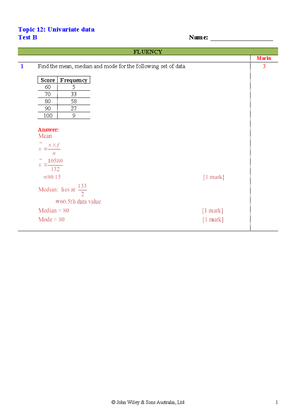 Univariate Data Practice Test B Solutions for Stats 101 Analysis - Studocu
