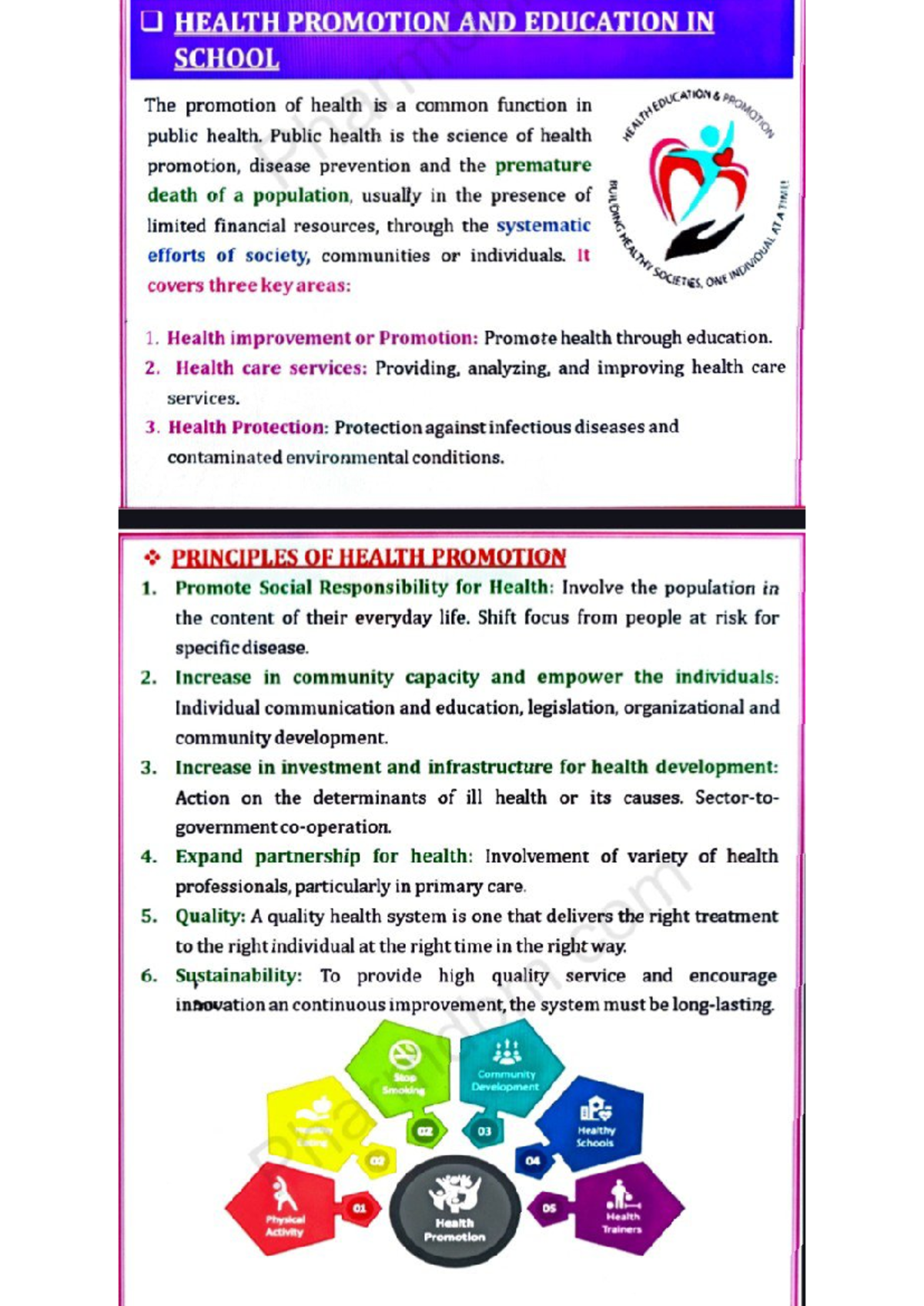 HEALTH PROMOTION & EDUCATION IN SCHOOLS: A Comprehensive Overview - Studocu