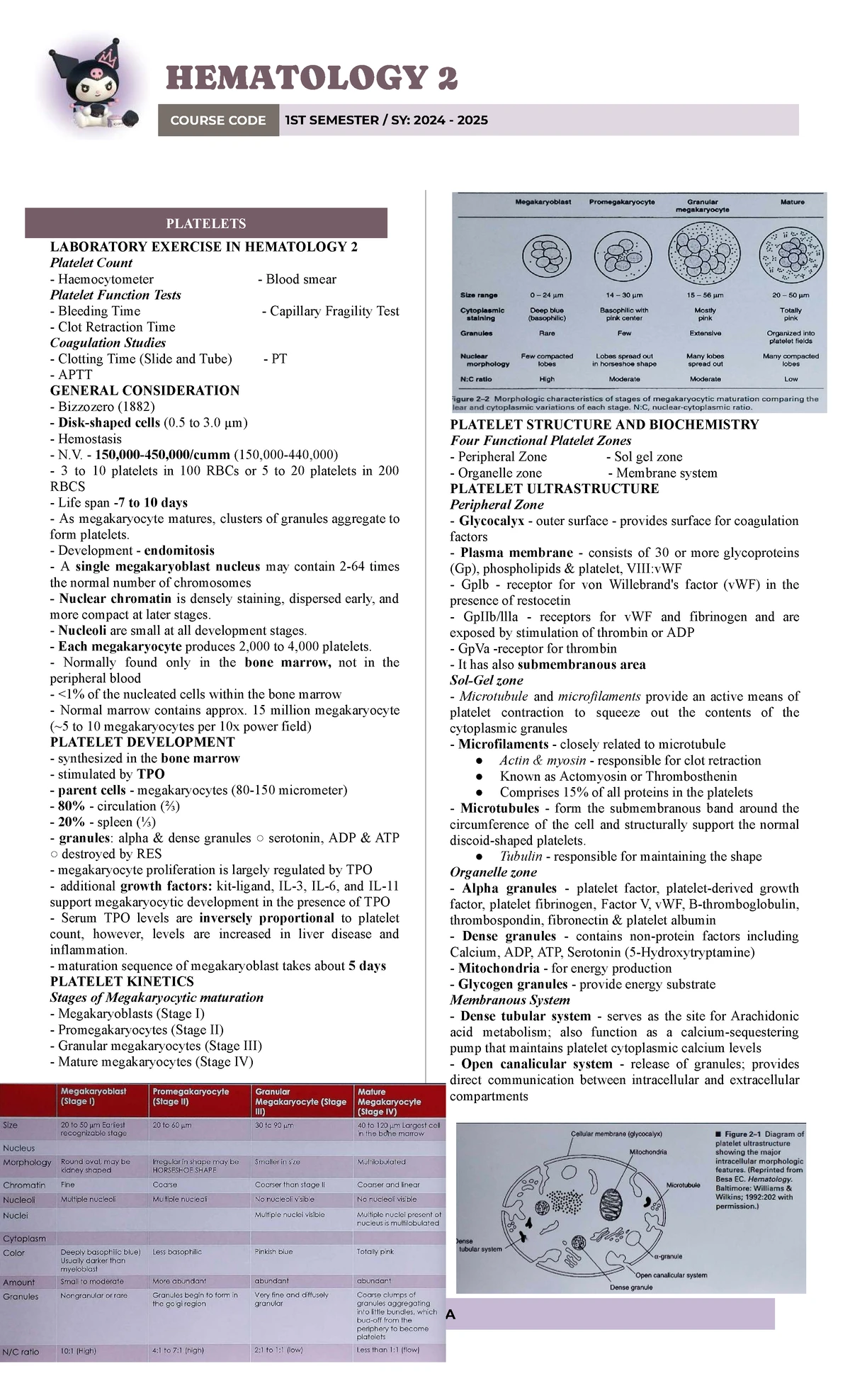 HEMATOLOGY 2: SECONDARY HEMOSTASIS REVIEW (2ND SEM SY: 2024-2025) - Studocu