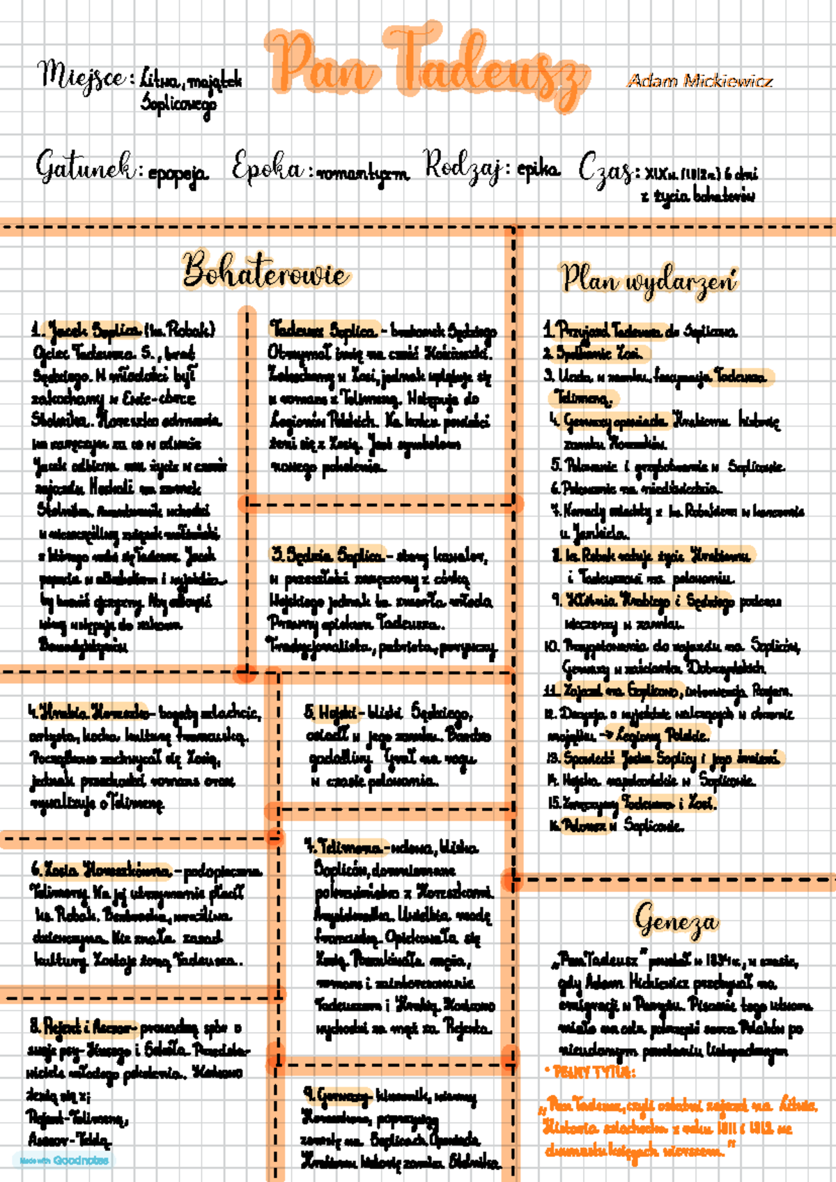 Test Z Lektury Pan Tadeusz Z Odpowiedziami www.studocu.com