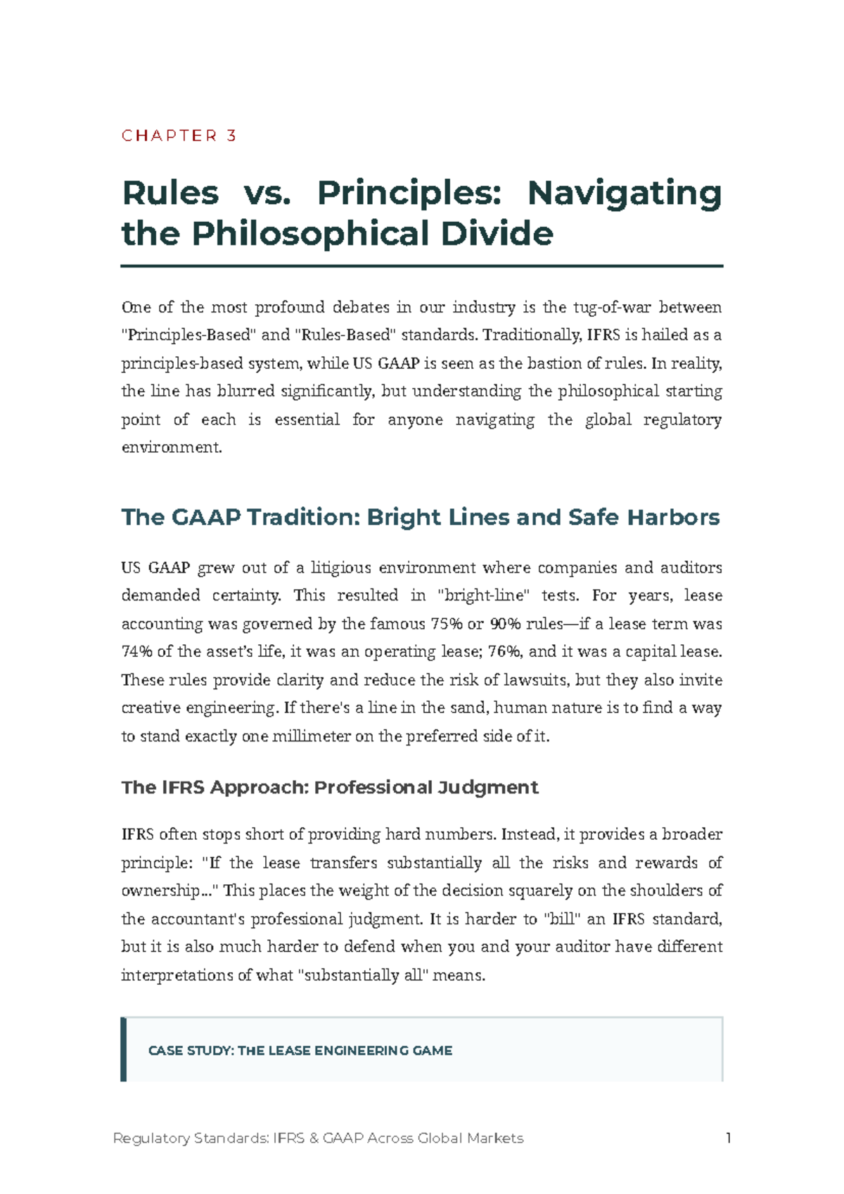 CHAPTER 3: Rules vs. Principles in IFRS and US GAAP - Studocu