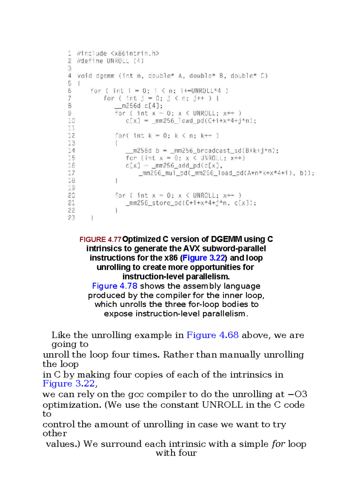 Optimized DGEMM with AVX Instructions and Loop Unrolling in C (CSE 650 ...