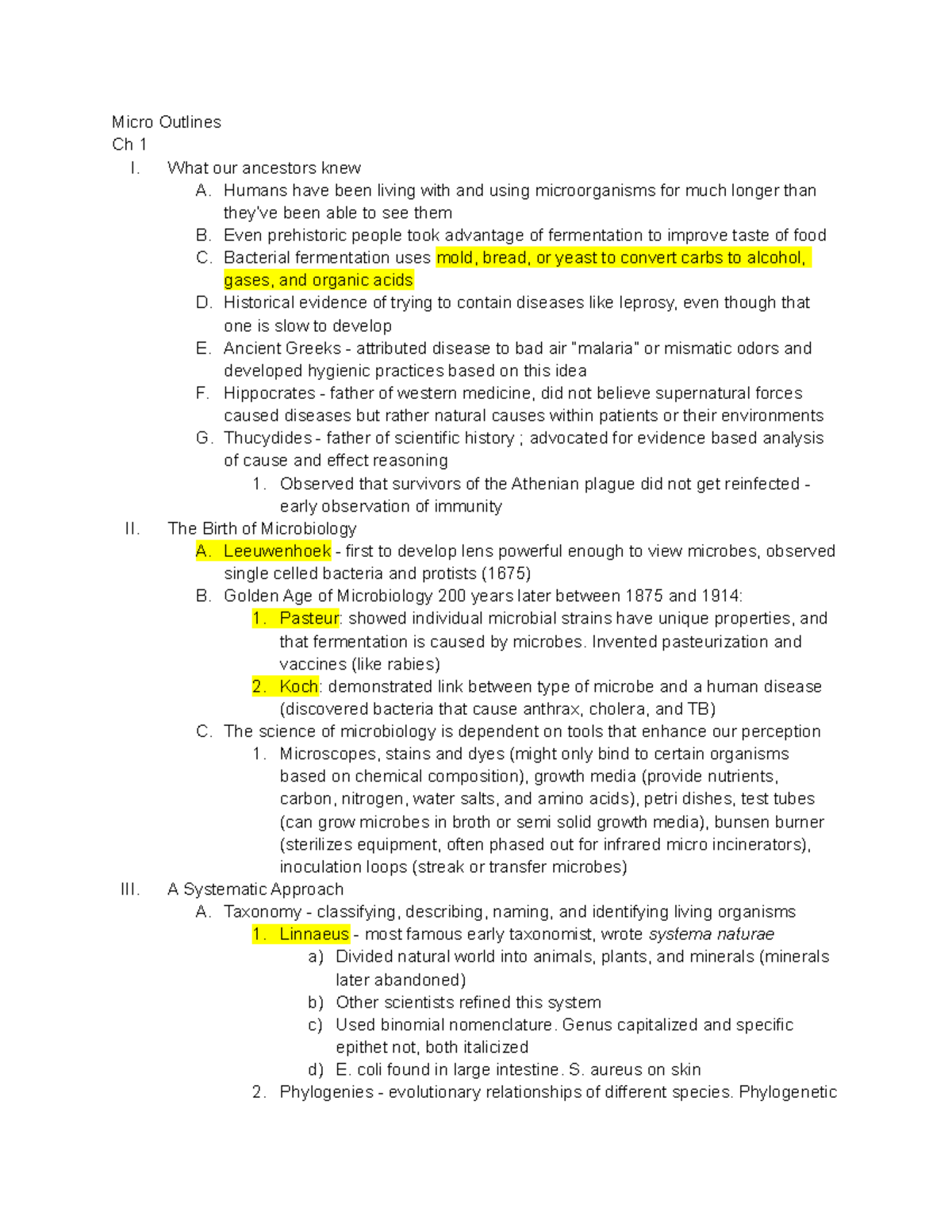 Microbiology Exam 1 Study Guide: Key Concepts & History - Studocu