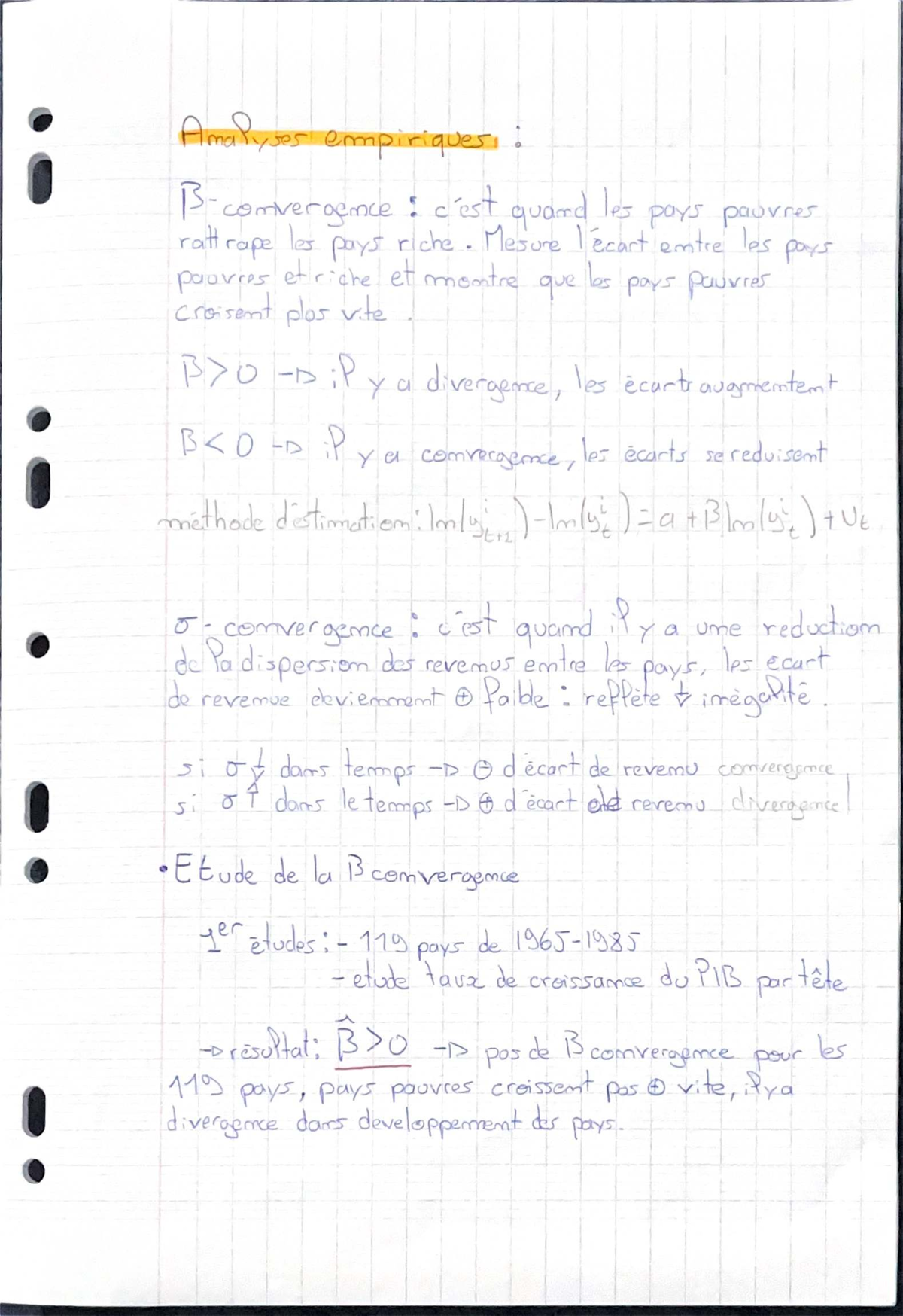 Analyse empirique : Convergence et divergence des pays pauvres et ...