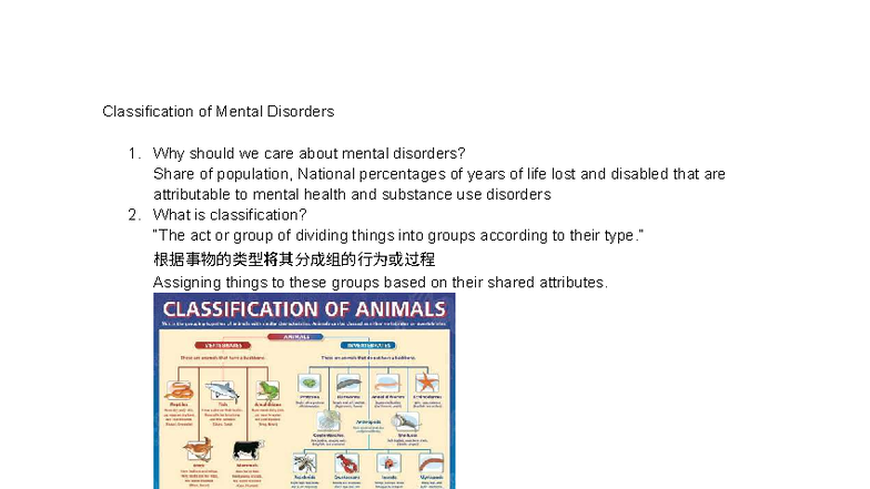 PSYC2101 - Bilingual Lecture Notes on Mental Disorders (Lec 1-3) - Studocu