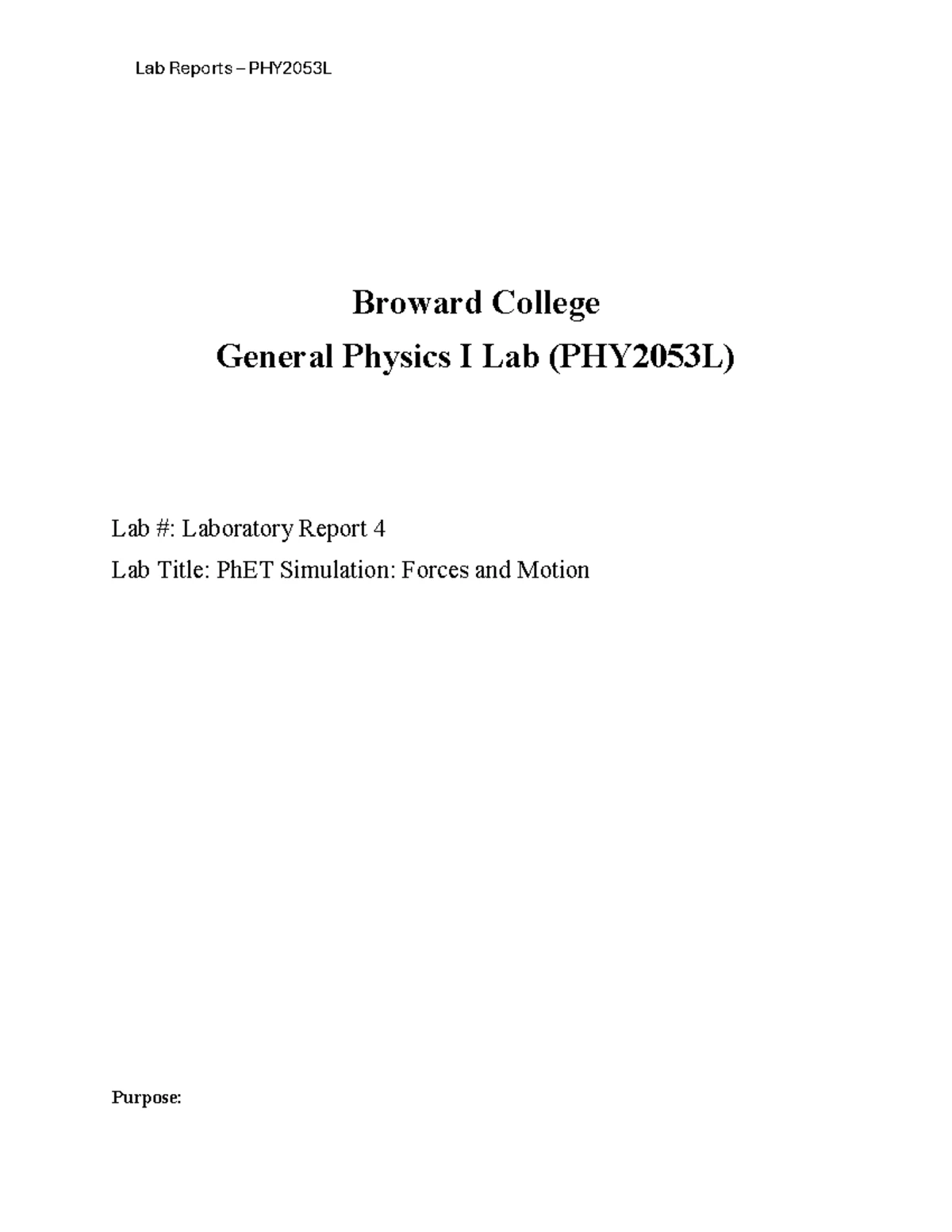 Lab Report 2: PhET Simulation on Vector Addition (PHY2053L) - Studocu