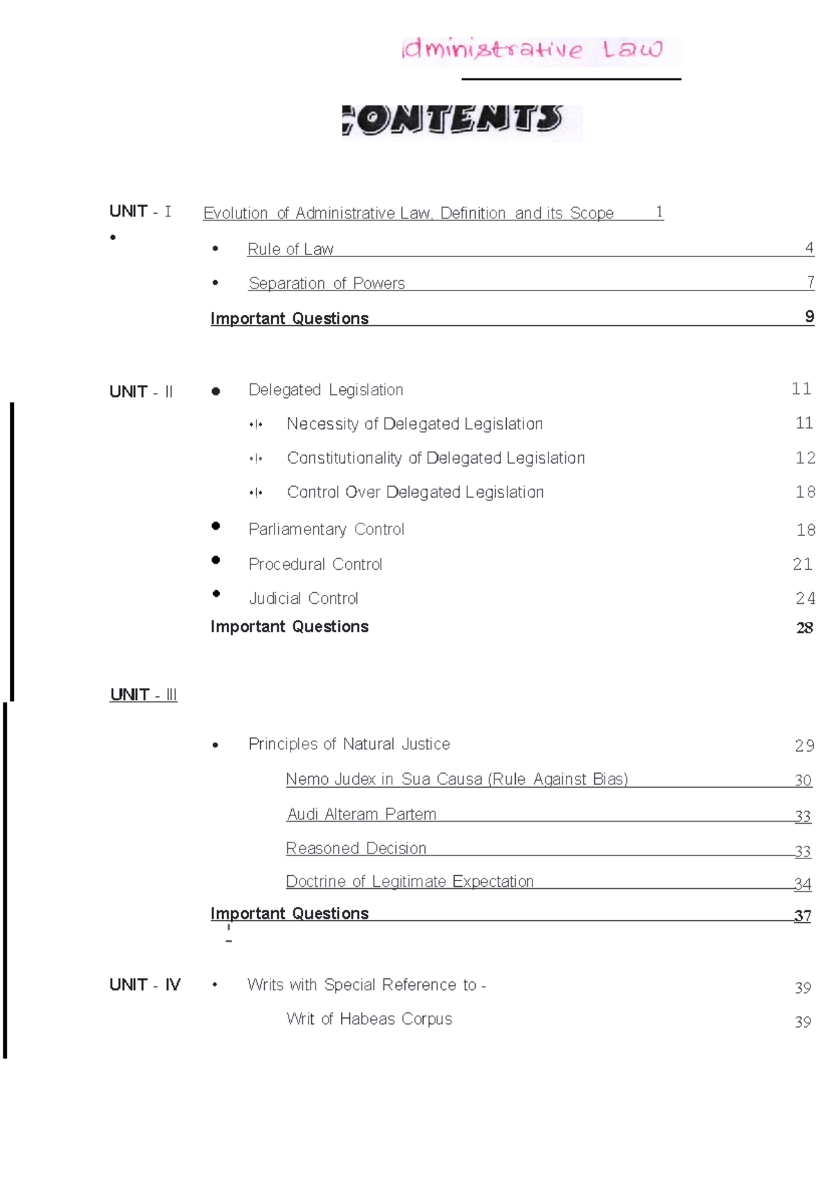Administrative Law Overview - Key Concepts & Developments - Studocu