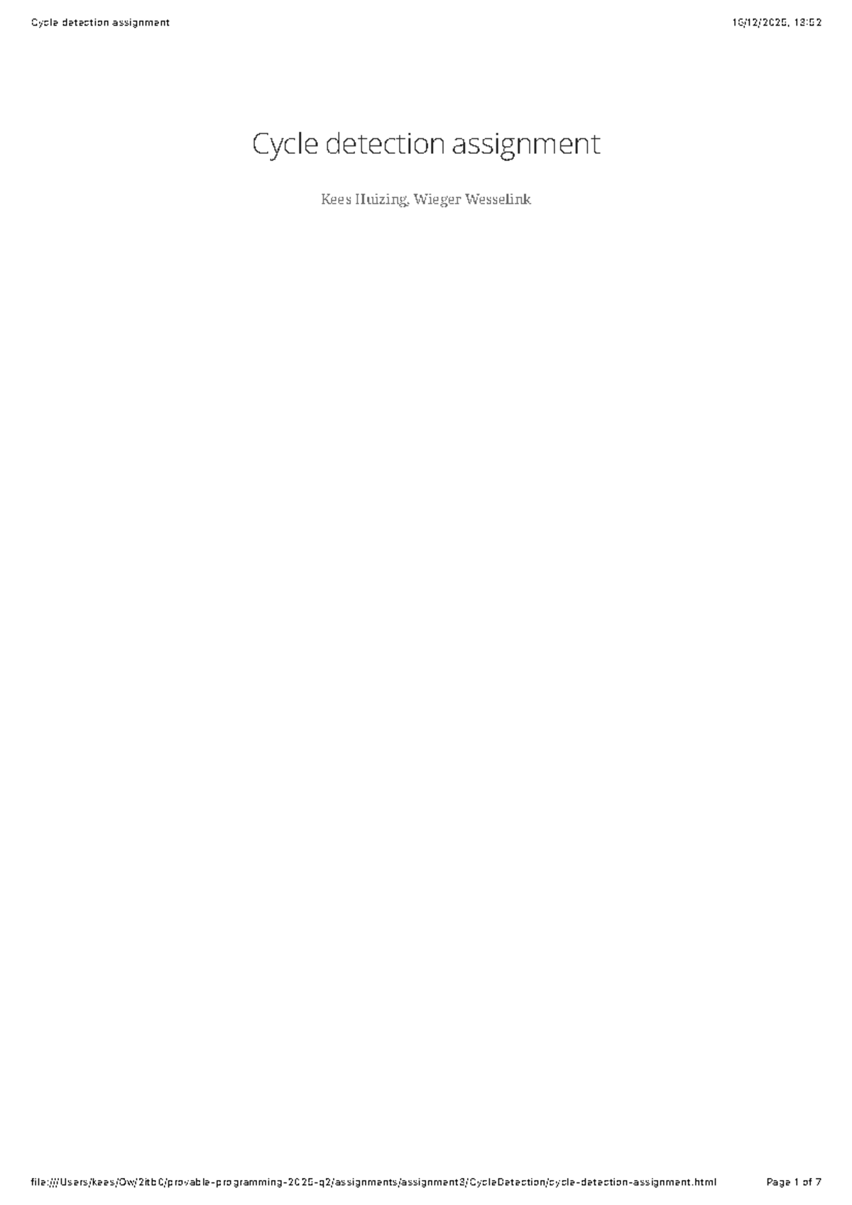 Cycle Detection Assignment 13:52 - DFS and Dafny Implementations ...