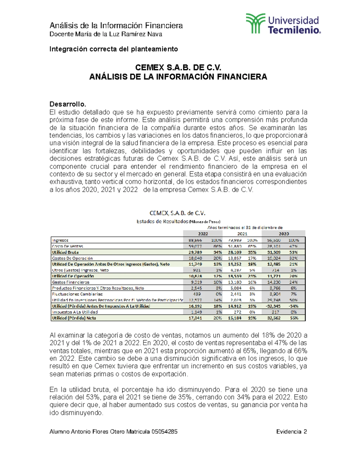 Evidencia Final del Curso de Análisis de la Información Financiera ...