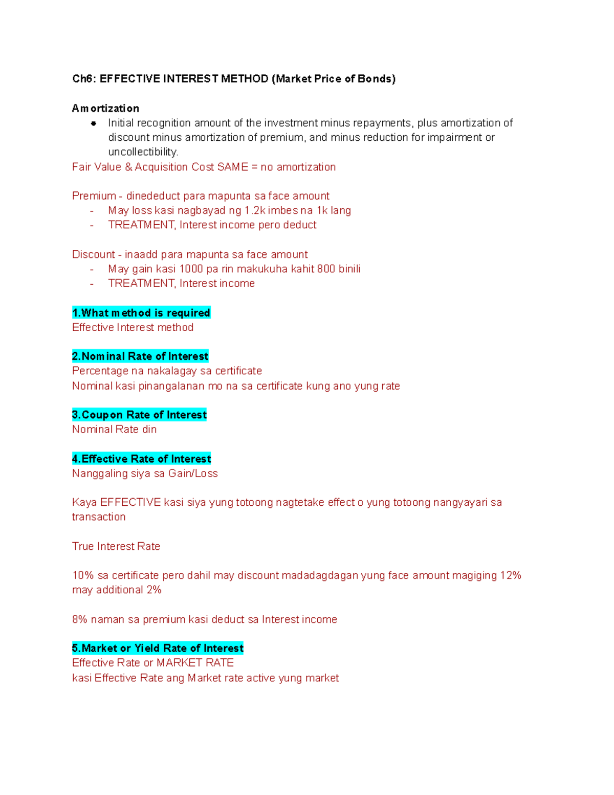 IA2 CH6: Effective Interest Method & Market Price of Bonds - Studocu