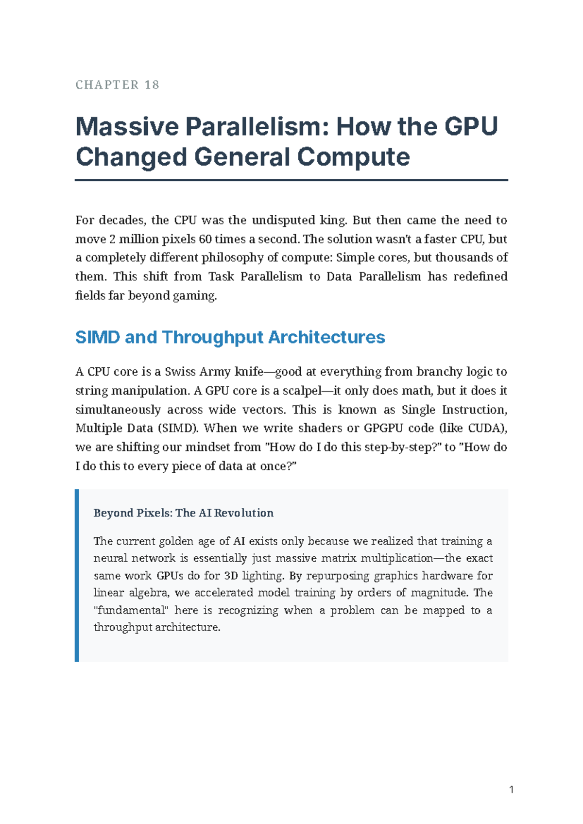 CH18: Massive Parallelism & GPU Impact on General Compute - Studocu