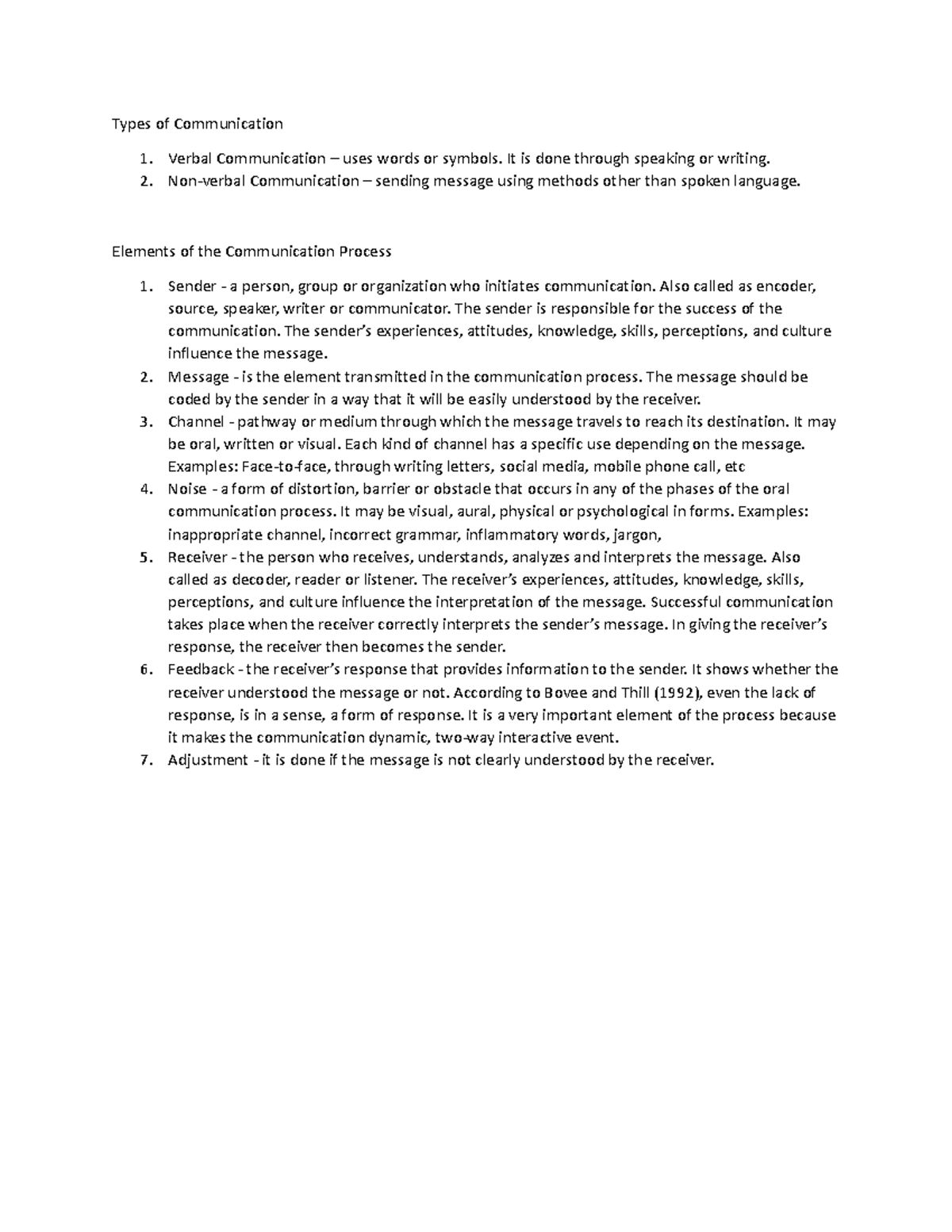 Types of Communication: Chapter 1 Overview and Key Elements - Studocu