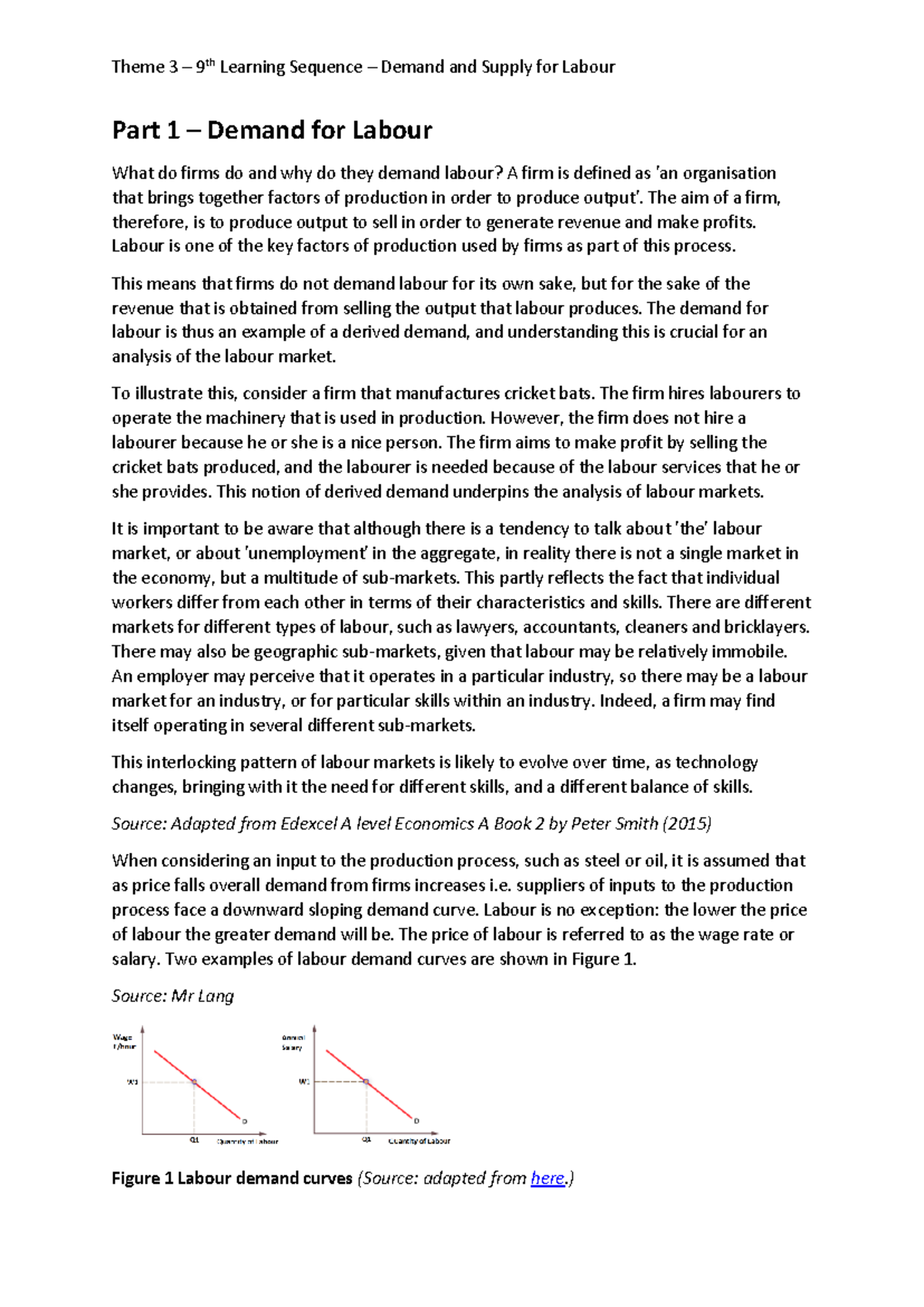 09 - Student Booklet (Demand and Supply for Labour) i Pad - Part 1 ...