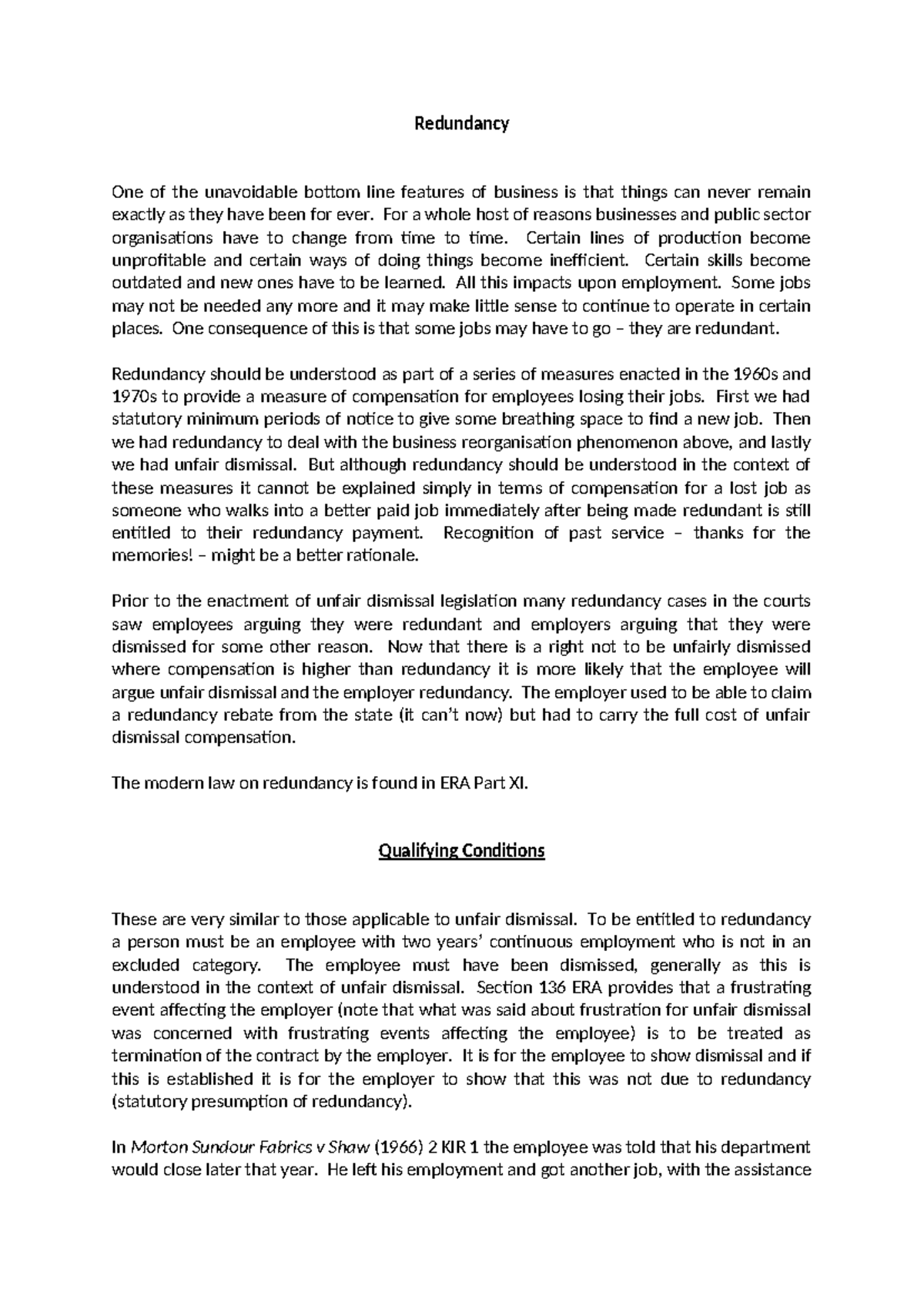 Redundancy-1-1 - Notes on redundancy - Redundancy One of the ...