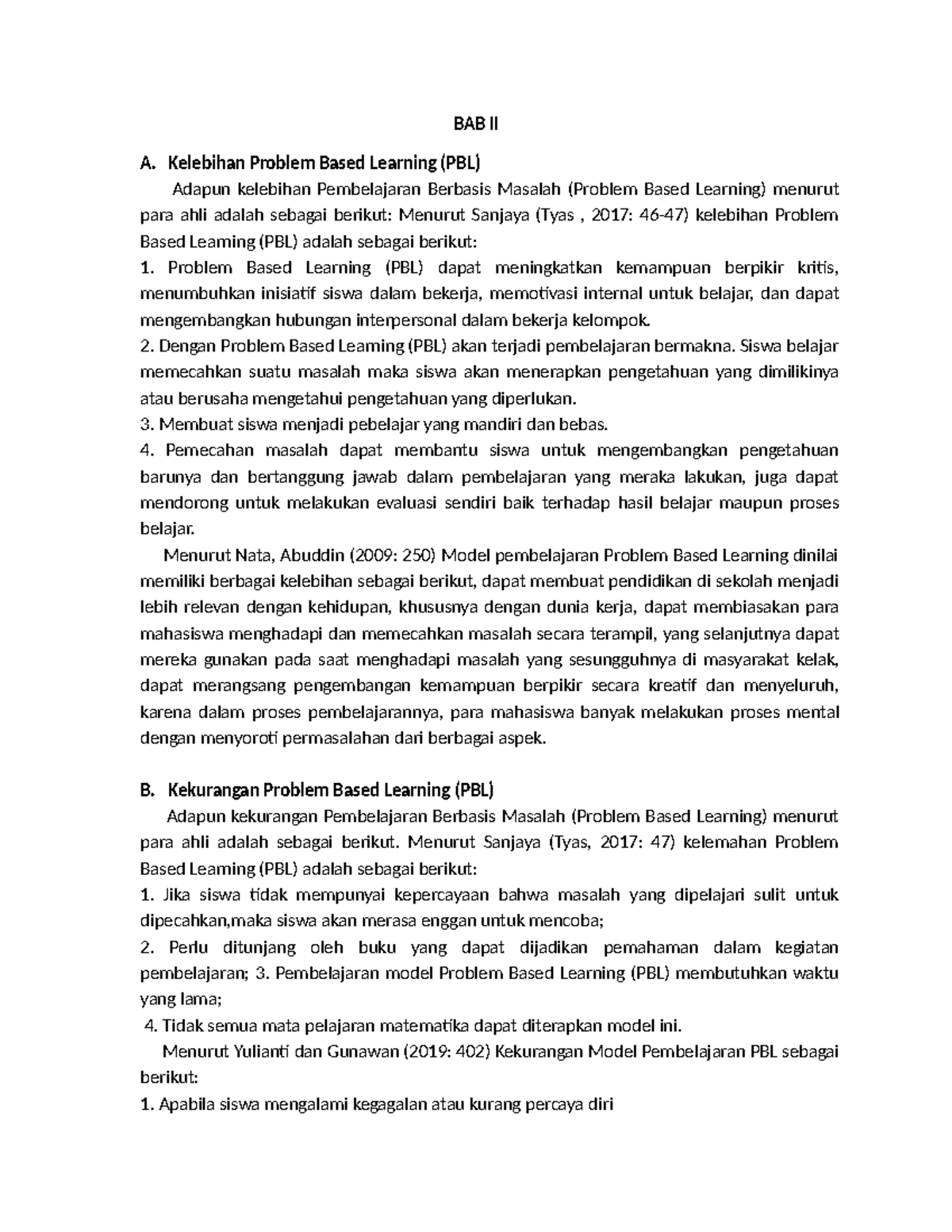 Kelebihan dan Kekurangan Problem Based Learning (PBL) - Studocu