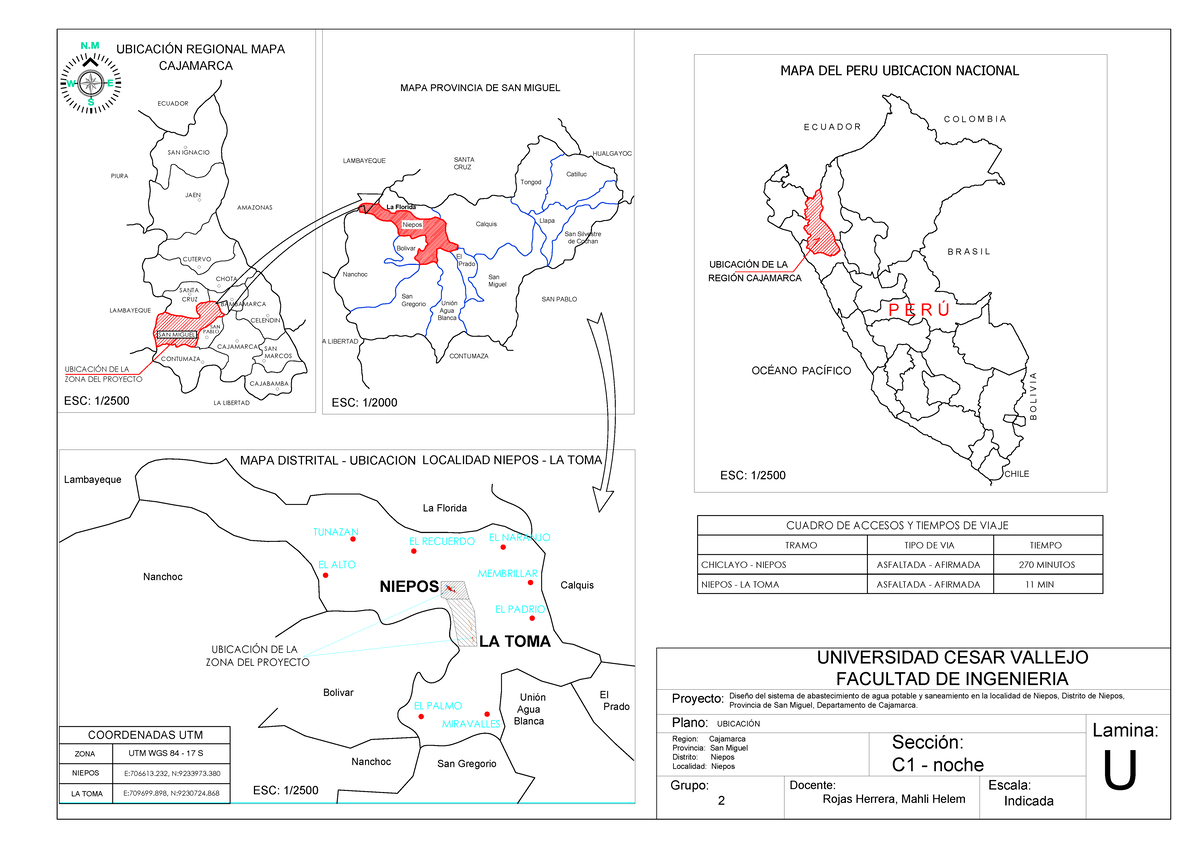 MAPA DE Ubicación - MAPA DE UBICACION DE PROYECTO - SAN MIGUEL ...