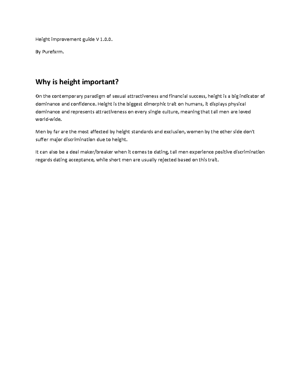 Heightmaxx - yes - Height improvement guide V 1.0. By Purefxrm. Why is ...
