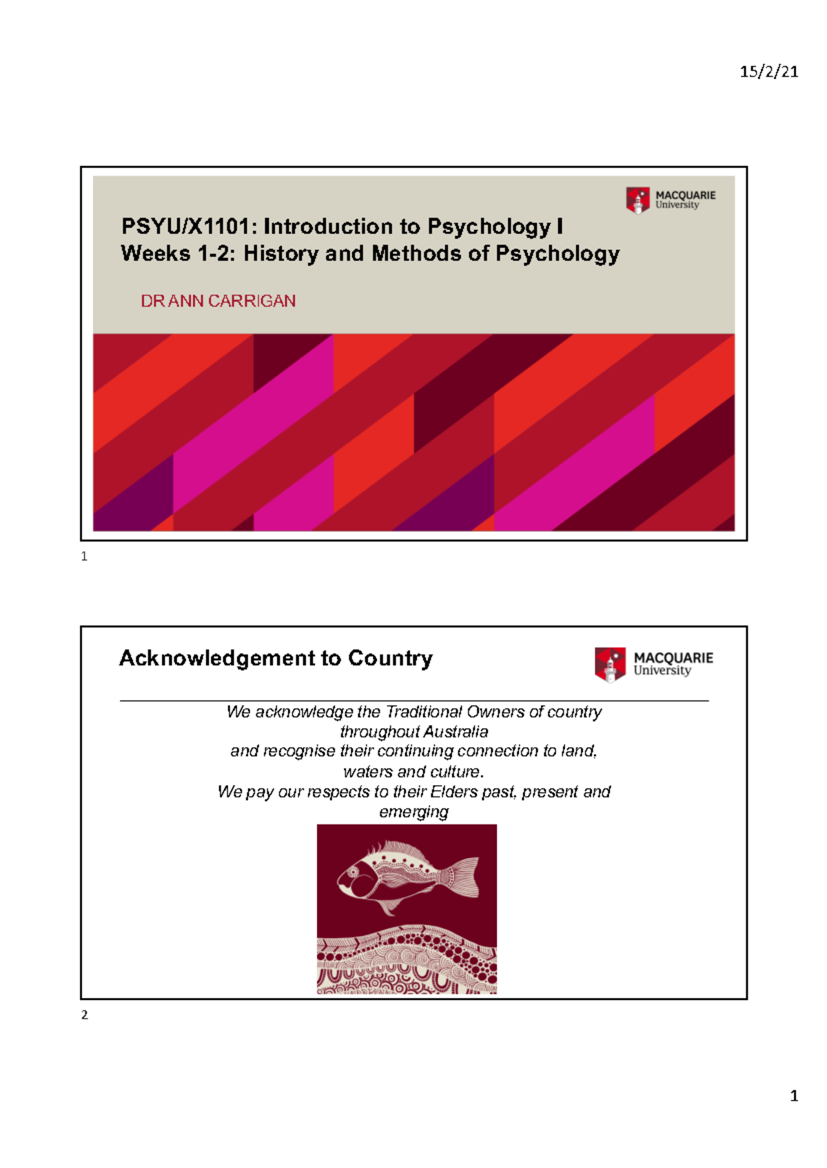 PSYU1101 2021 Week 1 Lecture 2 History SV 15Feb2021 - PSYU/X1101 ...