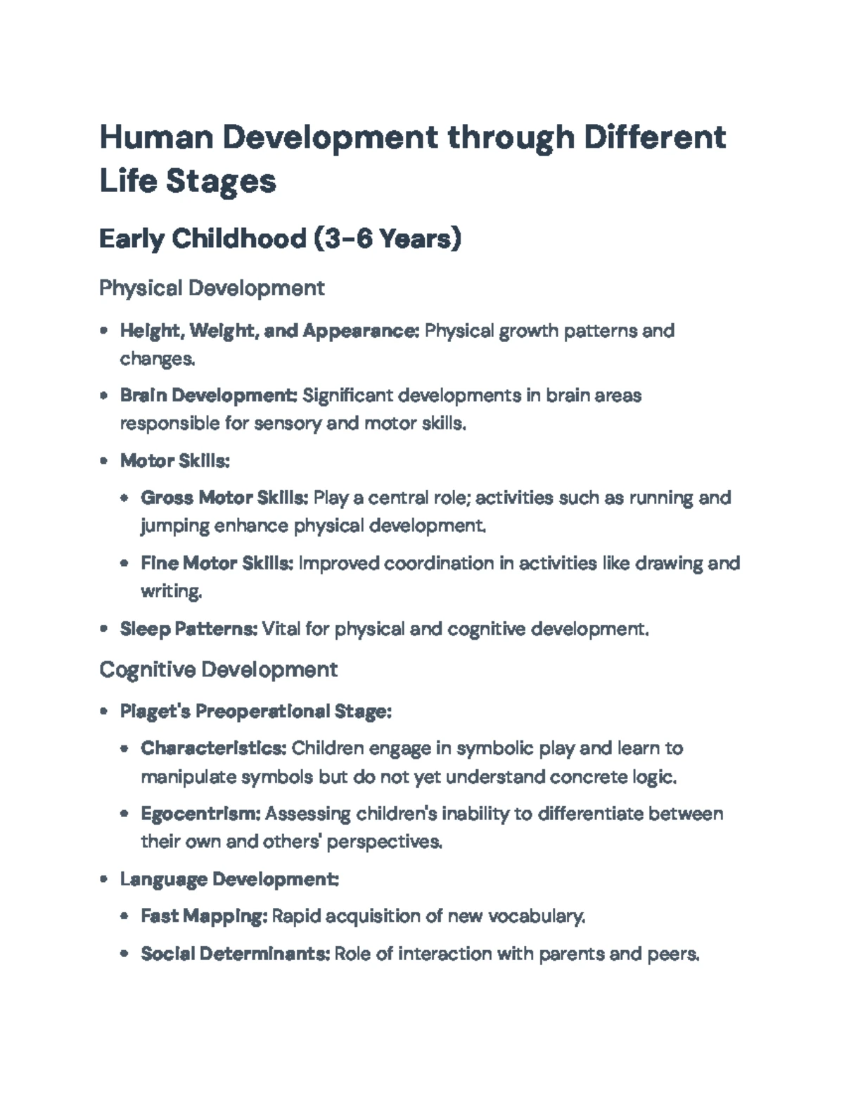 Study Guide for Exam 2: Human Development (HD 101) - Studocu
