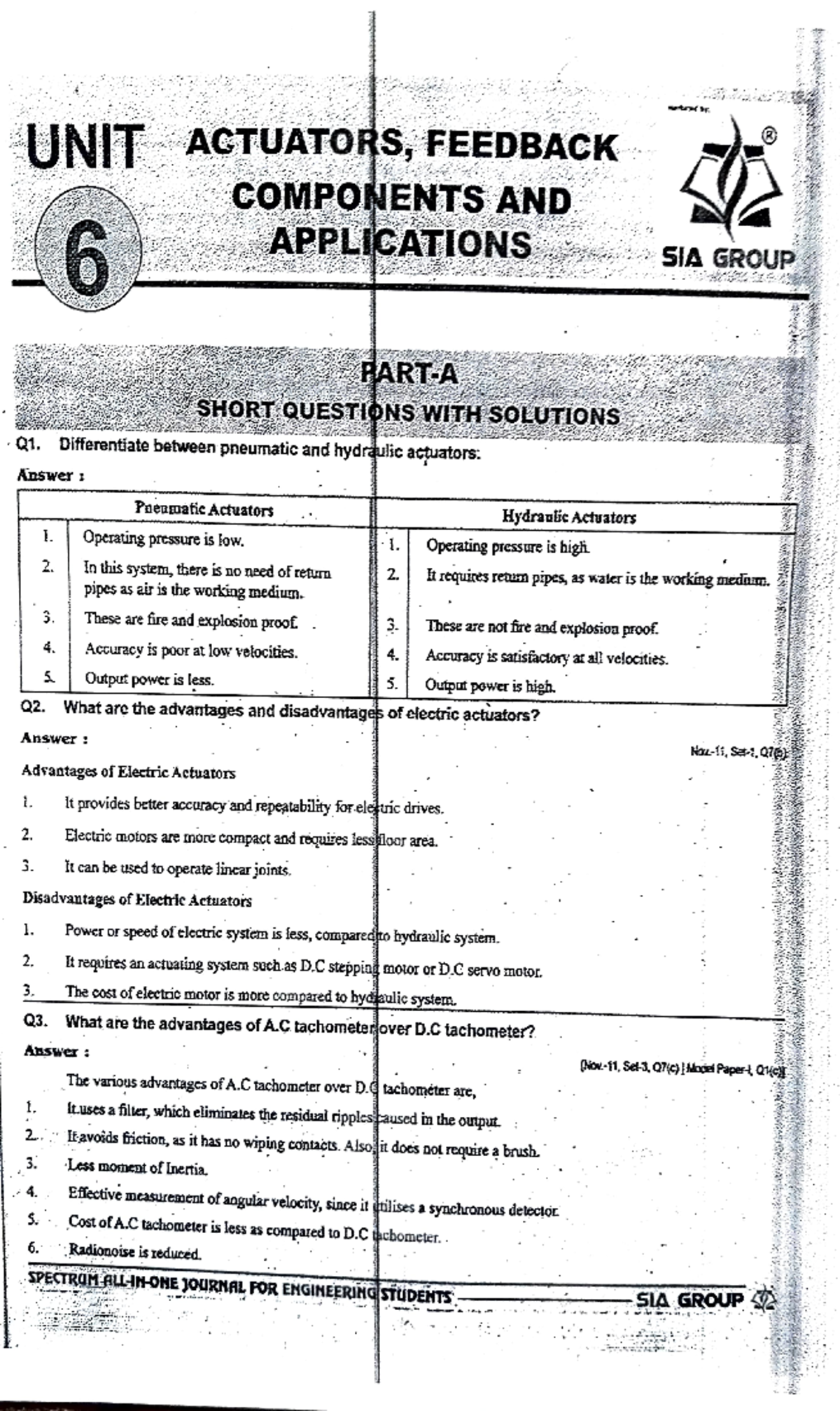 Industrial Robotics R16 - Unit 6: Actuators and Feedback Systems - Studocu