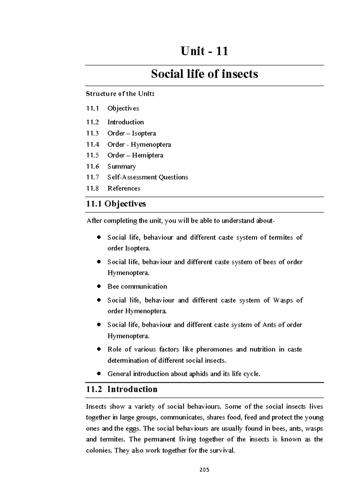 3125 Social Life of Insects (Bee, Wasp, Ants & Termite) - Unit - 11 ...