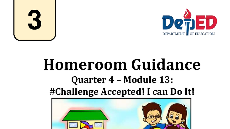 Grade 3 Homeroom Guidance Q4 Module 13: Accepted! I Can Do It! - Studocu