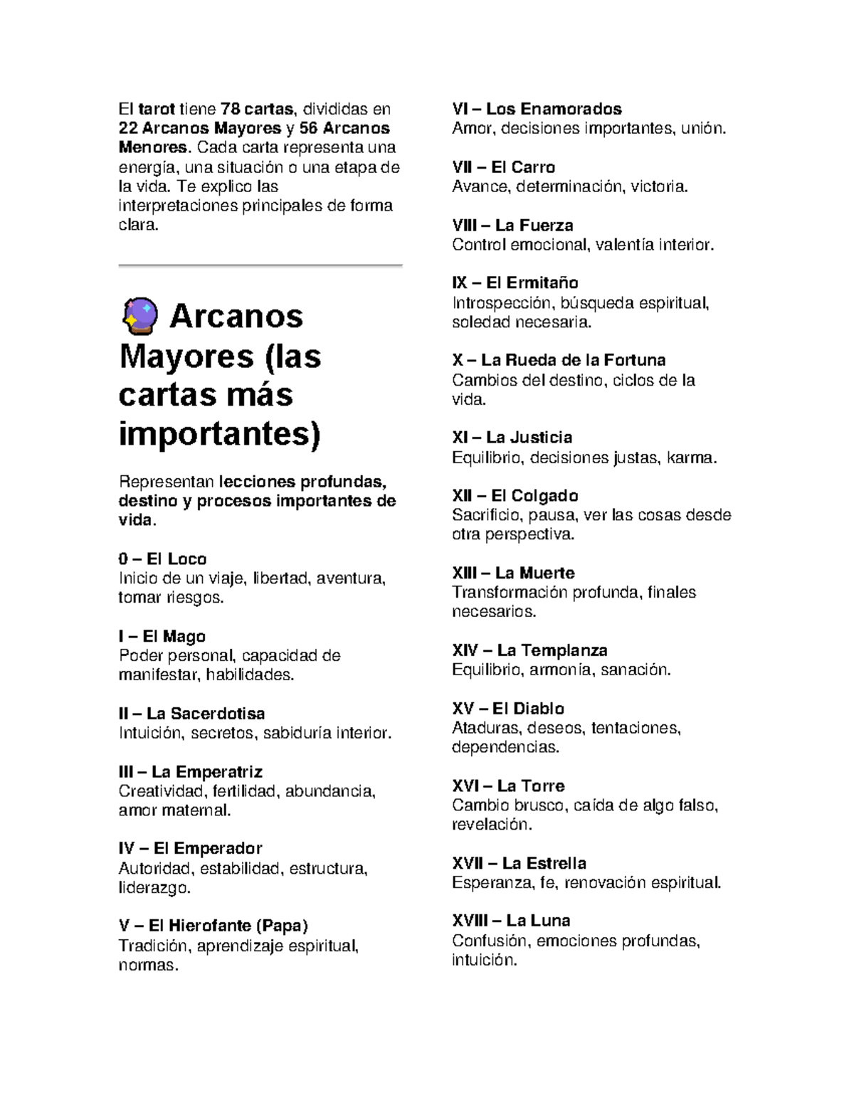 Interpretaciones de las 78 Cartas del Tarot: Arcanos Mayores y Menores ...