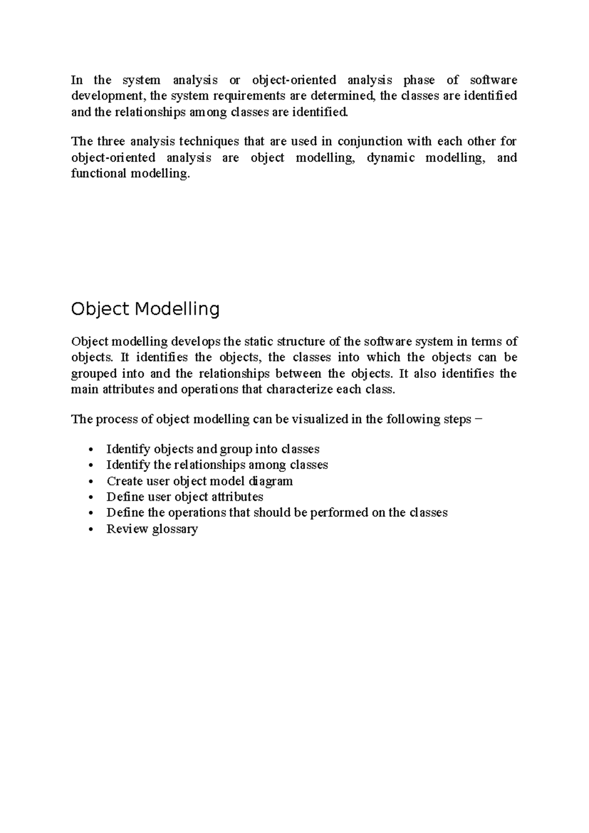Object Modeling and Dynamic Analysis Techniques in OOA - 5-Object ...