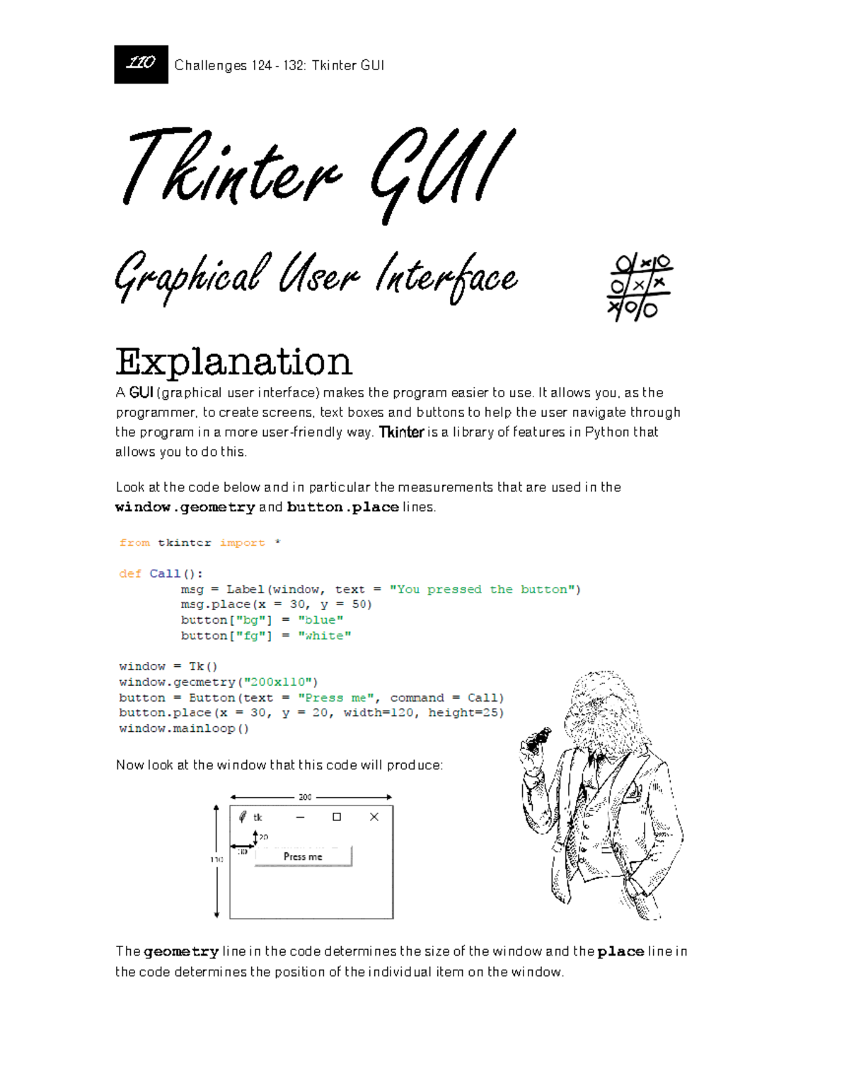 Tkinter GUI Programming Challenges: 124-132 Guide - Studocu