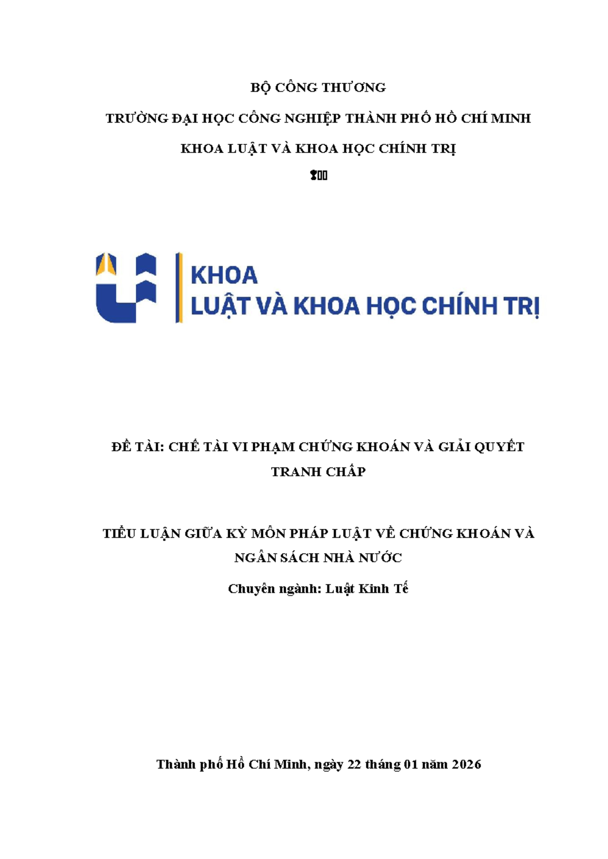 Tiểu Luận Giữa Kỳ Nhóm 08 - Môn PLCK & NSNN (DHLKT19ATT) - Studocu