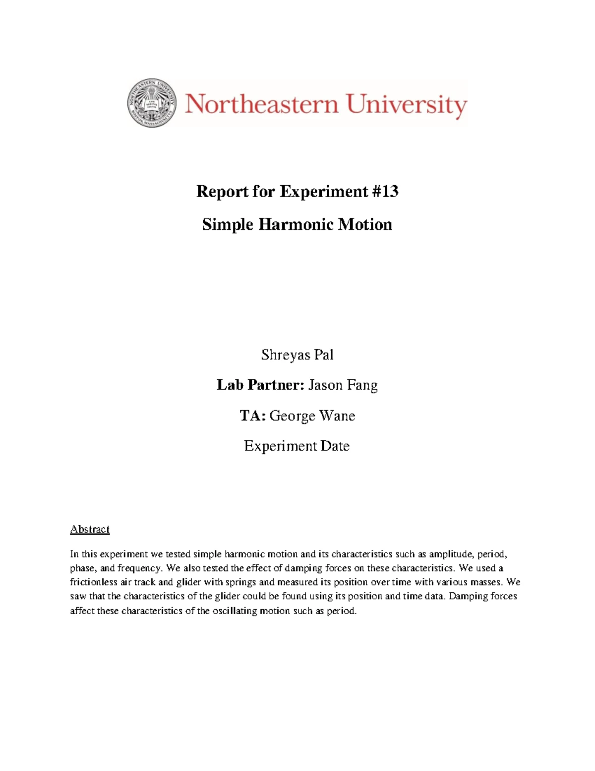 Experiment 18 Rc Circuits Lab Report Charging Discharging Analysis