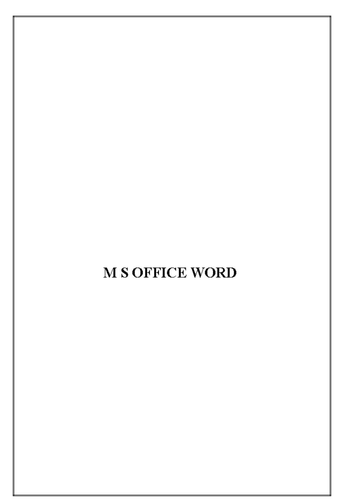 CS25C03 LAB Manual: MS Office Word & Excel Exercises - Studocu