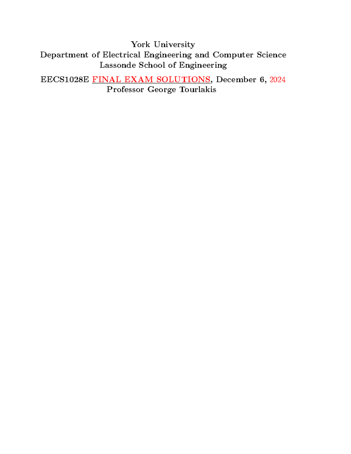 1028E Final 2024 SOL - York University Department of Electrical ...
