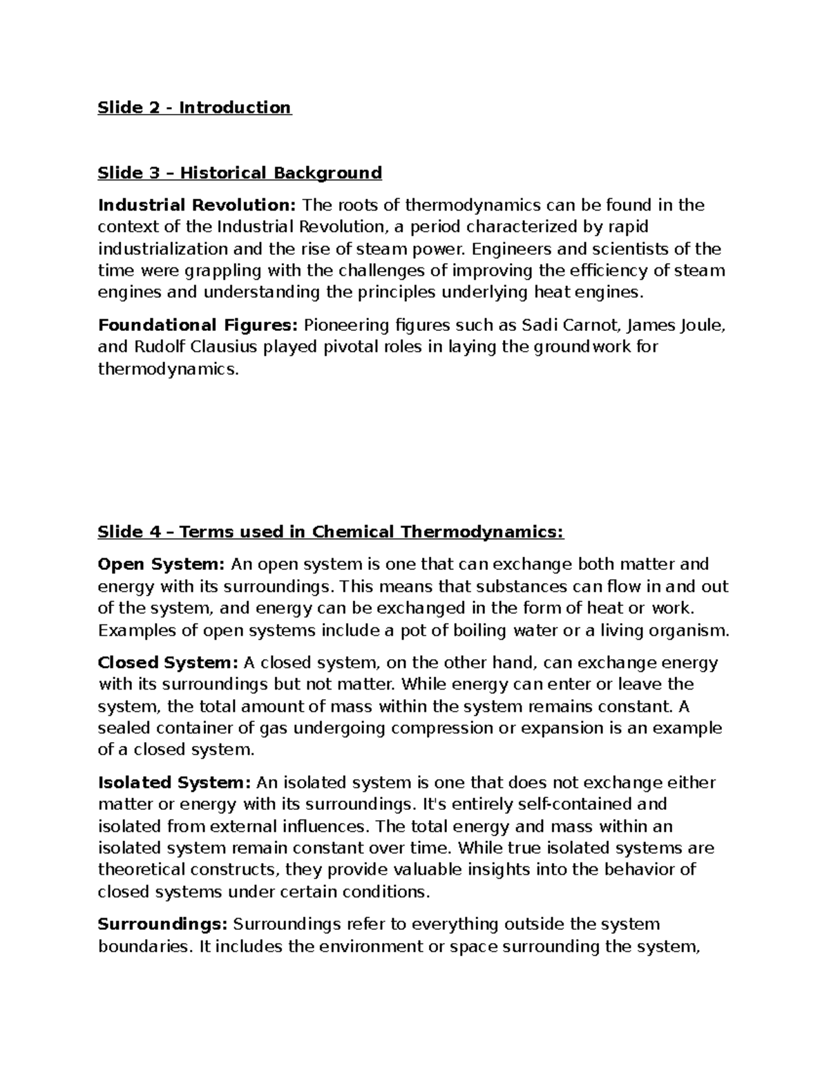 Thermodynamics Lecture Notes - Introduction & Key Concepts - Studocu