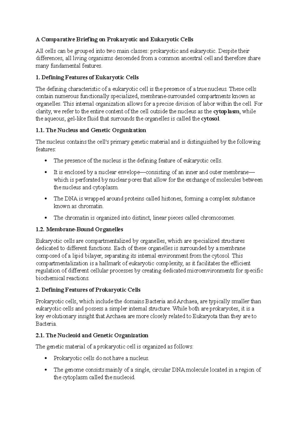 Midterm Exam Study Guide: Prokaryotic vs. Eukaryotic Cells - Studocu