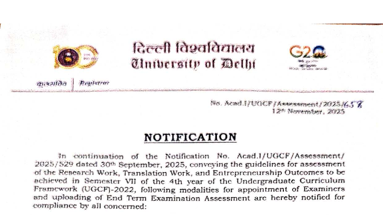 Reefl 1185 G20 - UGCF Notification for Semester VII Assessment - Studocu