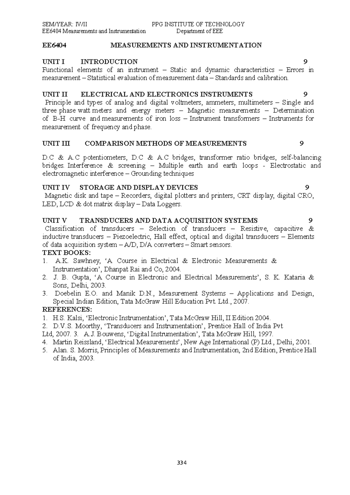 EE6404 Final Notes on Measurements and Instrumentation Concepts - Studocu