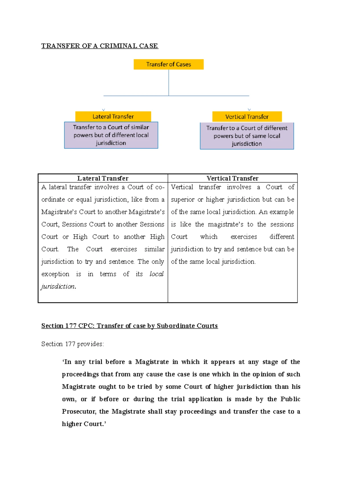 Tutorial 10: Powers of Public Prosecutor & Transfer Analysis - Studocu