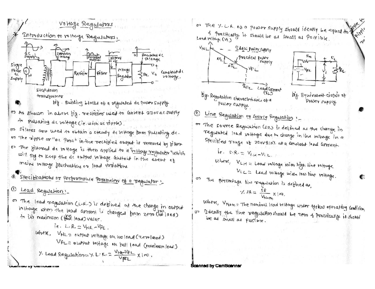 EC Unit 5 Notes: Voltage Regulators and Power Supply Design - Studocu