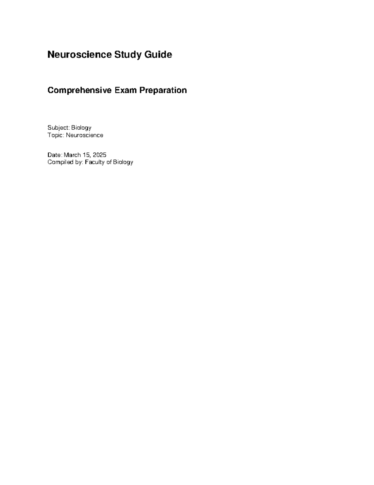 43589176272-389562.pdf - Neuroscience Study Guide Comprehensive Exam ...