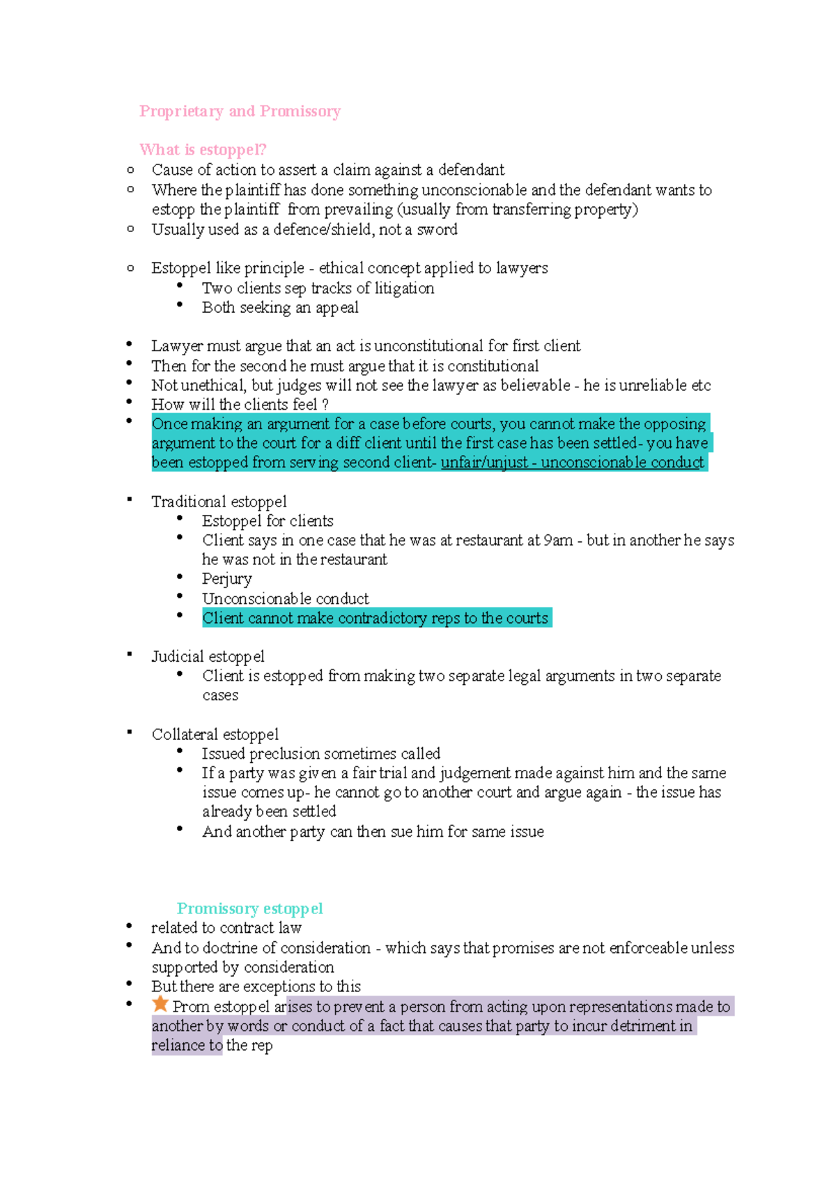 Proprietary & Promissory Estoppel: Key Principles & Case Law Overview ...