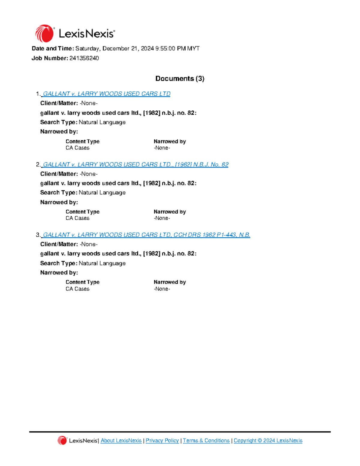 Consumer case - | About LexisNexis | Privacy Policy | Terms ...