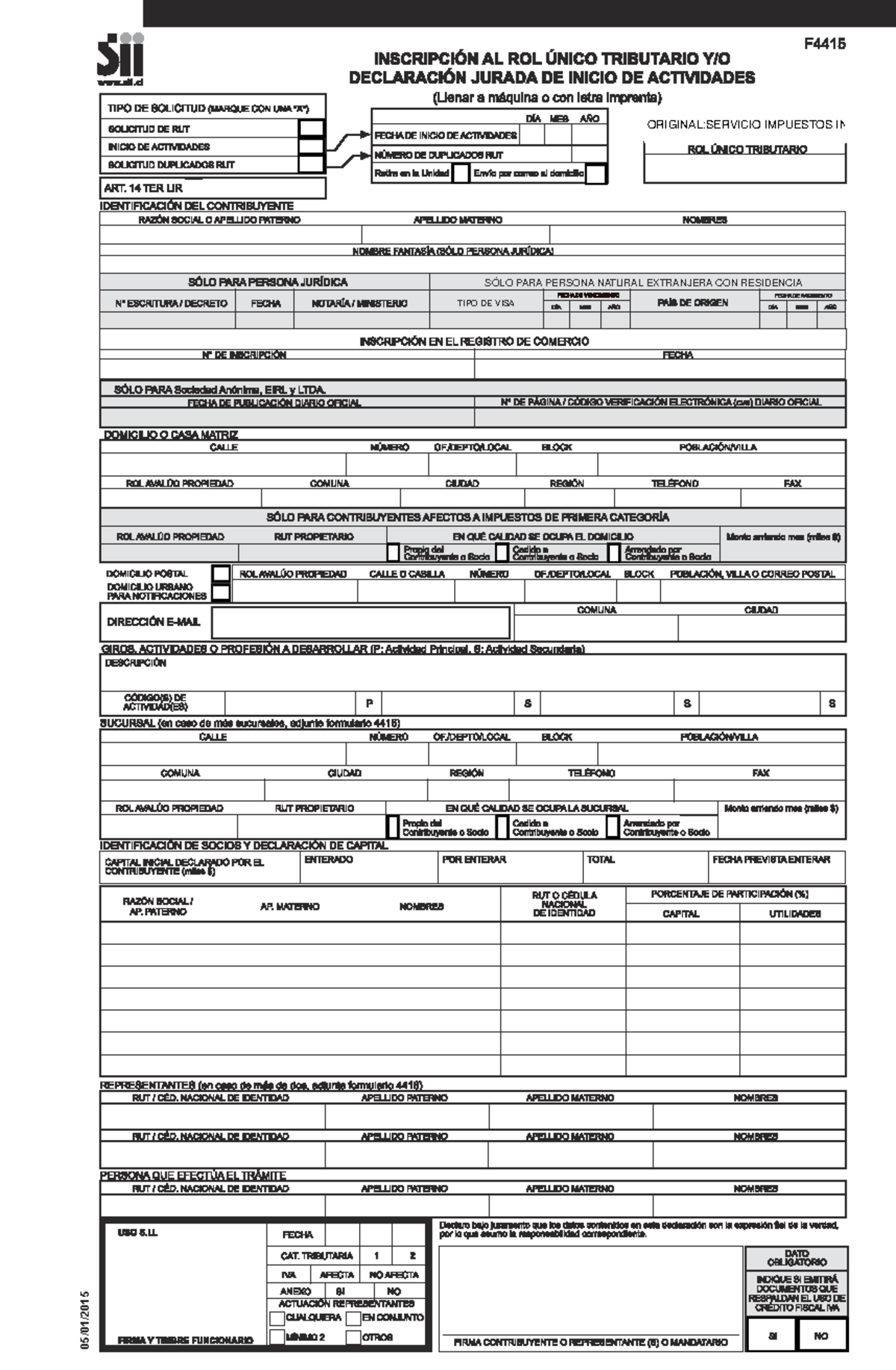 Informe 4415: Servicio Impuestos Internos para Extranjeros 2015 - Studocu
