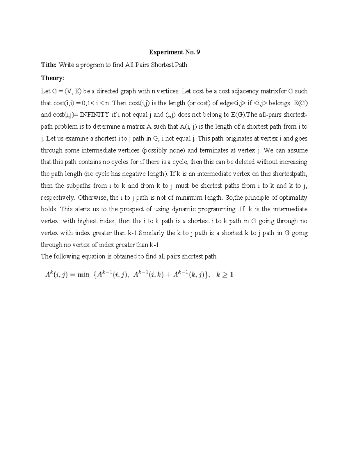 Experiment No 9 - CA Practical - Experiment No. 9 Title: Write a ...