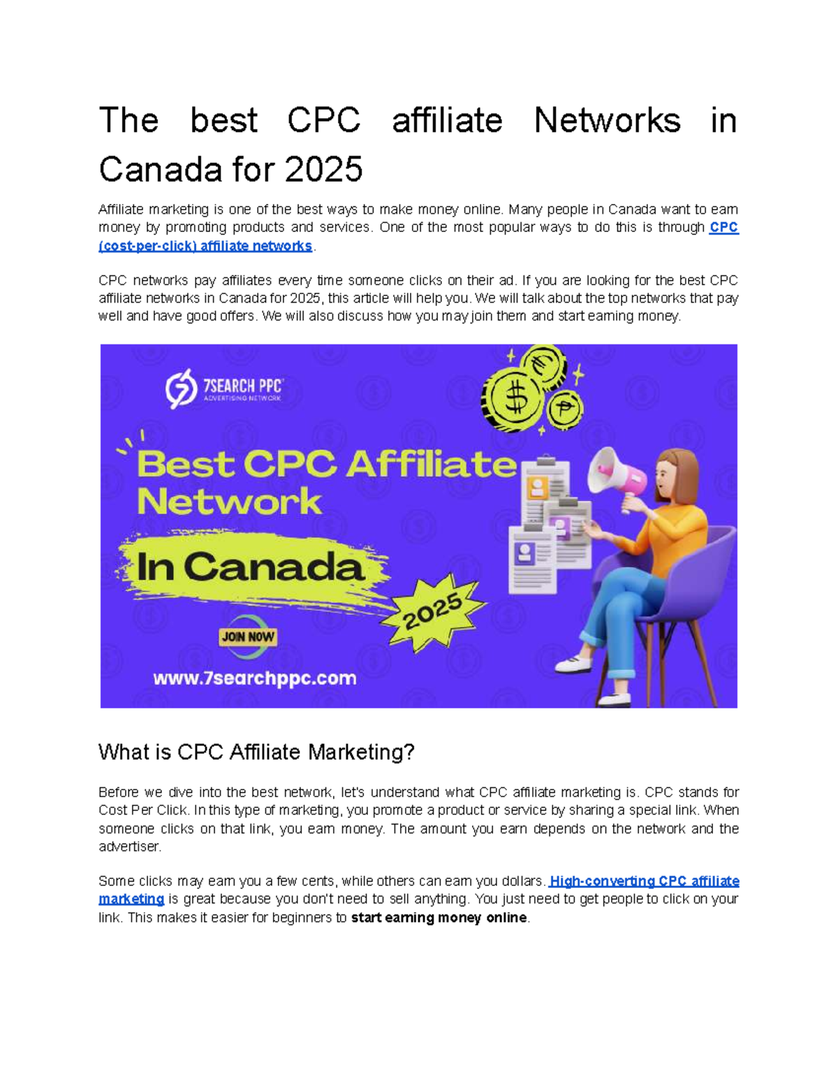 The best CPC affiliate Networks in Canada for 2025 - The best CPC ...