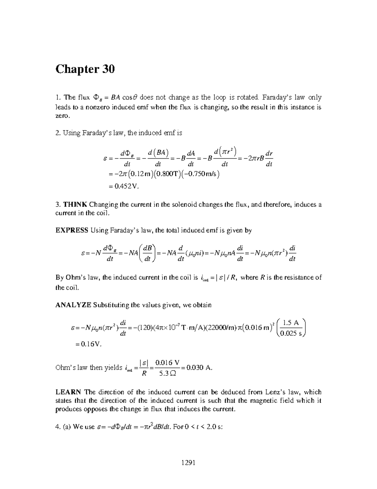 Ch30 ISM - Solution Manual for Chapter 30 Concepts and Problems - Studocu