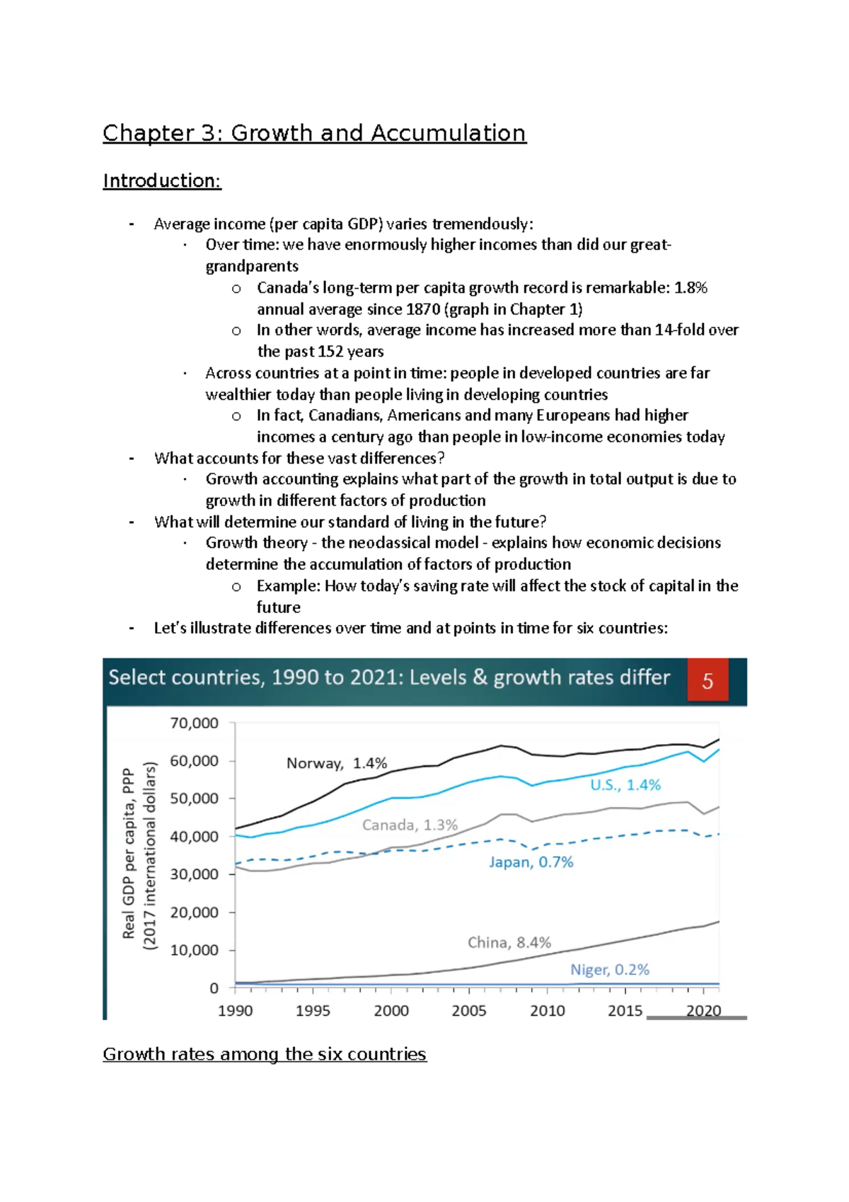 Chapter 3 - Economic Growth and Accumulation Analysis - Studocu