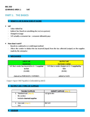 VAt note - vat - Zero-rated goods and services (reasoning: zero-rated ...