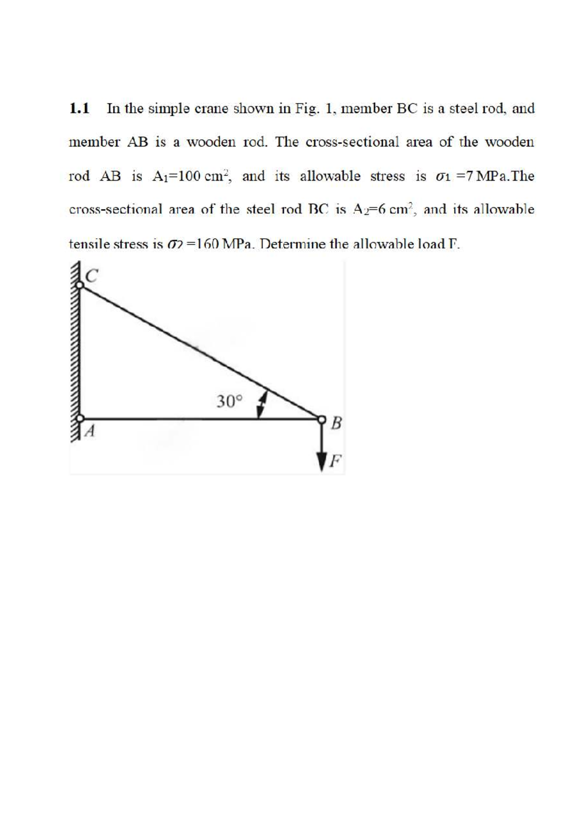 Chapter 1 - Crane and Beam Load Analysis (ENG 101) - Studocu